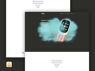 Phone landing page (Sketch Freebie 🙌 ) /01 freebie landing page sketch uiux