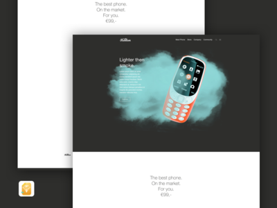 Phone landing page (Sketch Freebie 🙌 ) /01