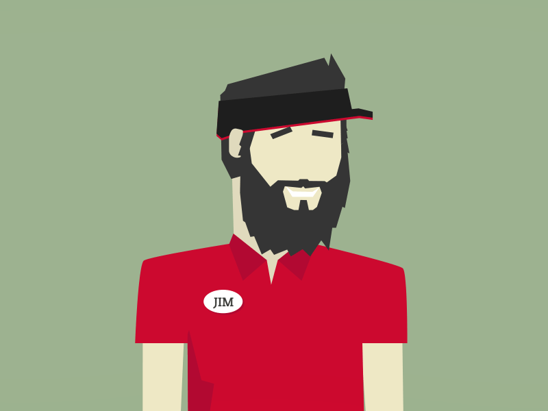 Jim [animated] animation beard character employee motion