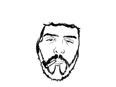 Roto animation beard black roto rotoscope white