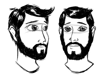 Character Sketches beard character drawing mustache sketch