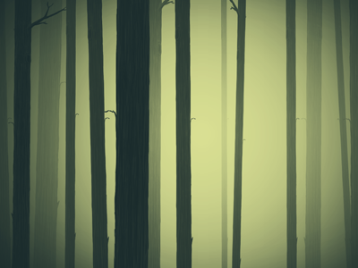 Trees drawing fog forrest green haze nature sketch trees