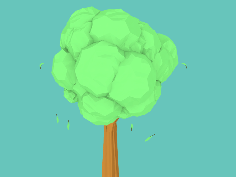 Tree Test [GIF] 3d animated cel drawn gif hand leaves nature tree