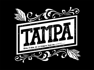 Tampa florida illustration lettering print tampa tee type typography