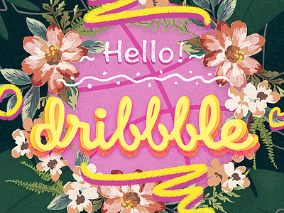 Hello Dribbble！ illustration