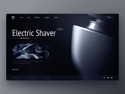 Electric Shaver design ui web