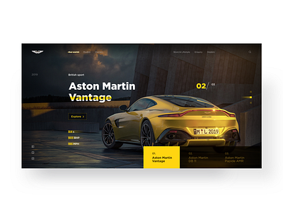 Aston Martin Web 2nd branding design type typography ui web website