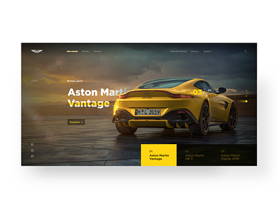 Aston Martin Web 3rd animation branding design type ui web website