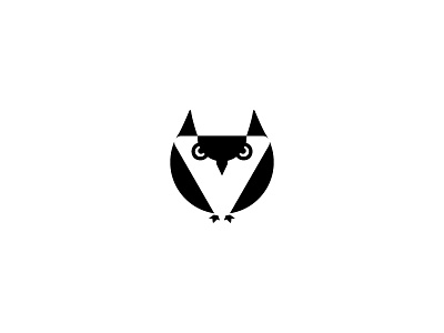 Owl Logo brand identity branding logo design minimal negative space owl