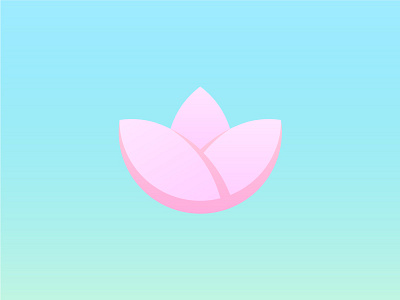 Lotus flower gradients logo logotype lotus