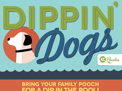 Dippin Dogs flyer city colorful dog kansas park parks type typography