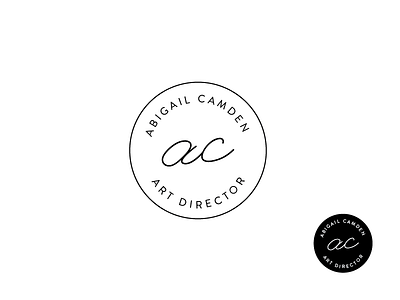 Clean & Simple black and white brand logo seal stamp