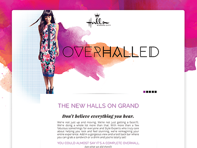 Overhalled micro-site city fashion halls kansas kc ui ux web design