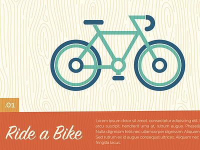 Summer activites microsite preview bike city illustration kansas park ride ui vector website