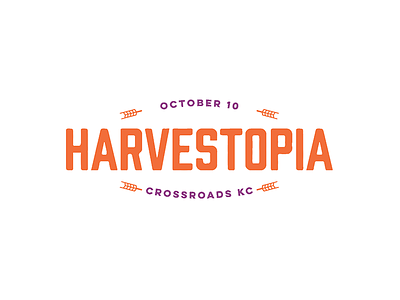 Harvestopia #2 branding harvesters kansas city logo script type