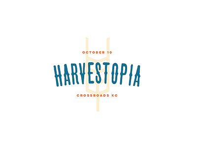 Harvestopia #3 branding harvesters kansas city logo script type