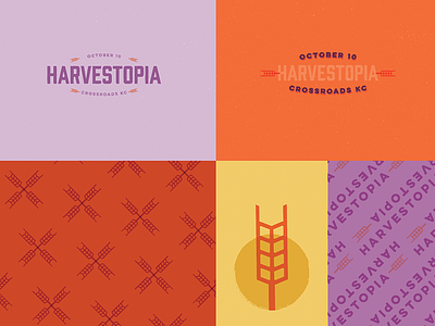 Harvestopia #2 Branding Exploration branding harvesters kansas city logo script type
