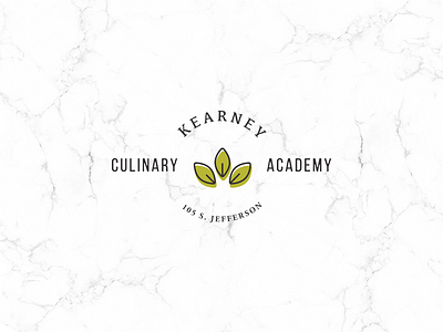 Kearney Culinary Academy branding academy branding chef cook culinary kansas city kcmo kearney leaf logo
