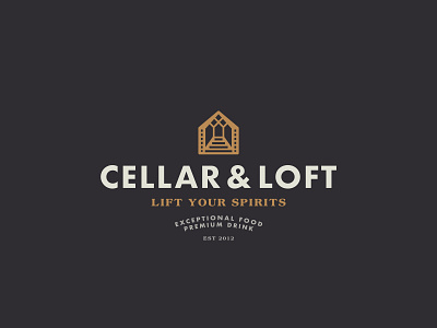 Cellar & Loft bar brand branding church kansas city kearney logo restaurant wine wine cellar