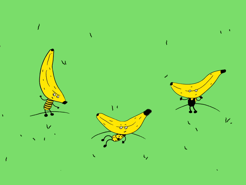 Banana dance battle 2d animation banana battle character character animation dance party summer
