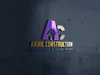 Logo Design (Akhil Construction) branding design graphic design illustration logo vector