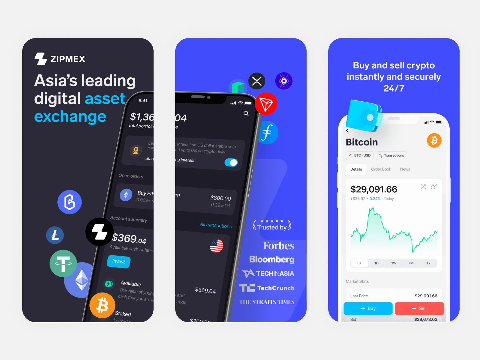 Crypto Exchange App Store Screenshots