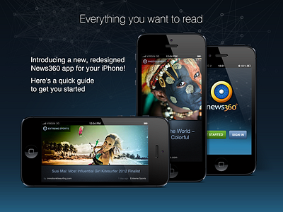News360 for iPhone promo page header