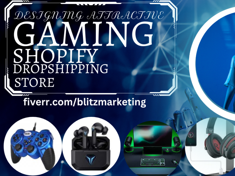 Shopify gaming dropshipping store by Blitz Manly on Dribbble
