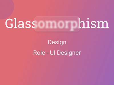 Glassomorphism