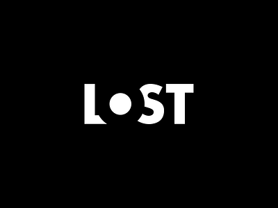 Lost Black elegant logo lost negativespace simple