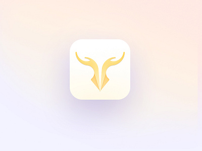 The love of deer app deer golden icon love pen white