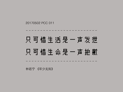 Pcc011 character chinese lyric pixel type