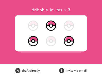 3 dribbble invites dribbble invite pokeball