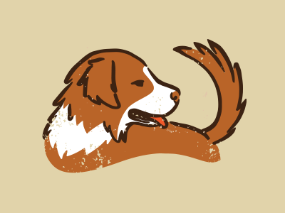 Natural Nutrition Dog Treat Logo animal dog illustration logo logomark neutral puppy tan texture