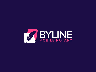 Byline Mobile Notary - Logo Design brand identity business design graphic design law logo mobile notary vector