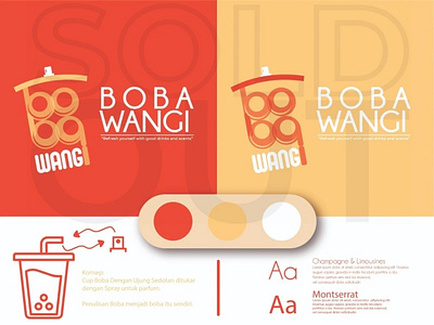 JOB: BOBA WANGI SOLD OUT branding design graphic design illustration logo typography vector