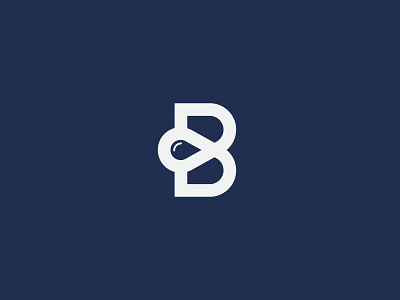 B Logo b drip drop letter