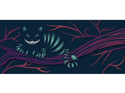 alice in wonderland cat silhouette