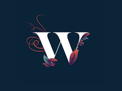 Wonderland Letter alice event lockup logo mushrooms party vines winter wonderland wonderland