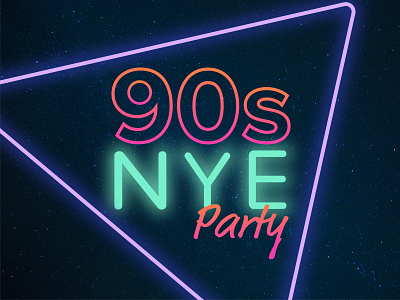 2017 90s neon new years eve nineties nye party space