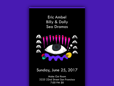 Concert Poster concert eye illustration poster psychedelic san francisco