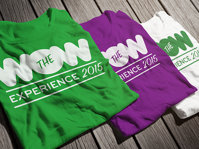 WOW Experience Shirts branding bright graphic design logo non profit playful print shirt tshirt wow