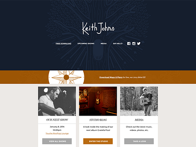 Keith Johns Website artist branding mobile music responsive web website