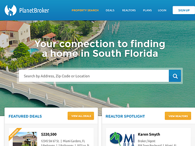 Planet Broker Website branding globe home house logo planet property real estate web website