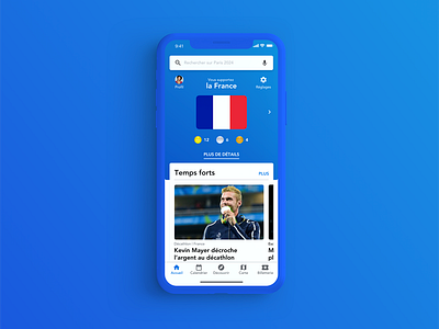 Paris 2024 - Olympic games app 2024 app dashboard france iphone x olympics paris sport ui