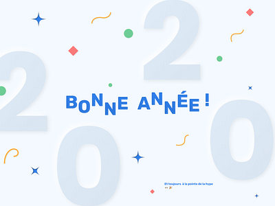Adfab 2020 - Another year in the game 2020 adfab bonne année confetti happy new year neumorphic neumorphism new ui vector