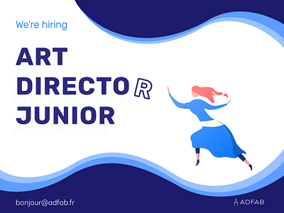 Adfab — We're Hiring an Art Director adfab art career careers design directeur artistique director hiring illustration logo recruit recruiting recruitment ui