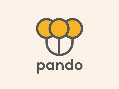 Pando - the quaking giant. branding logo trees yellow