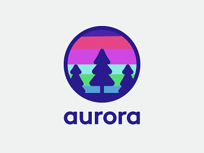Aurora - Natural wonder logo aurora borealis concept logo logo design