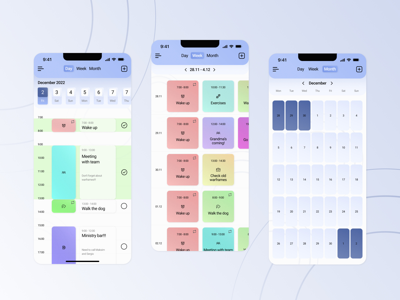 Mobile App: Calendar And Day Planner By Danila Vershinin On Dribbble